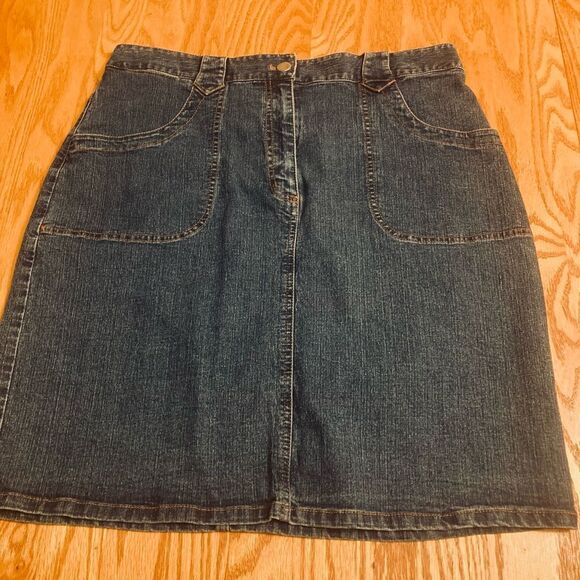 Chico’s Denim Blue Skirt - Picture 1 of 8